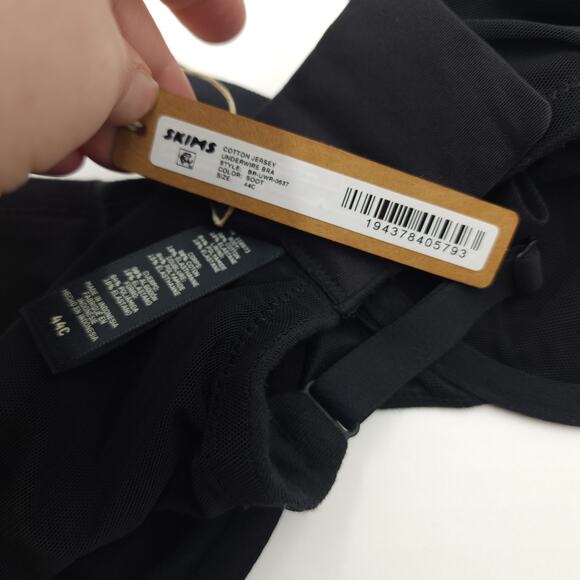 Skims Cotton Jersey Underwire Bra in Soot Size 44C - Picture 8 of 8